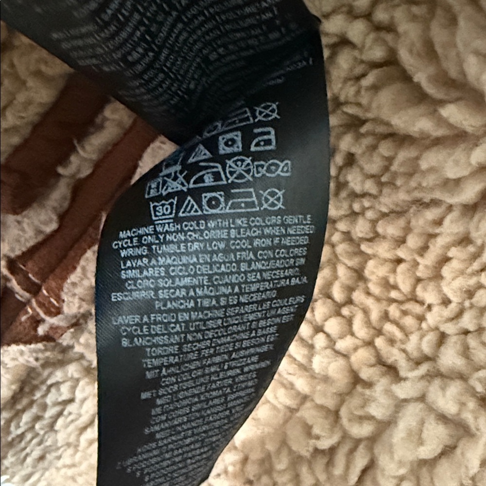 Guess Brown Shearling Jacket - Picture 9 of 11